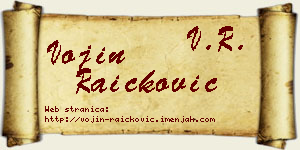 Vojin Raičković vizit kartica